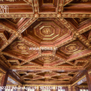 Wooden Classic Ceiling Design Kitchen Modern Pop Plus Minus Design No-8328