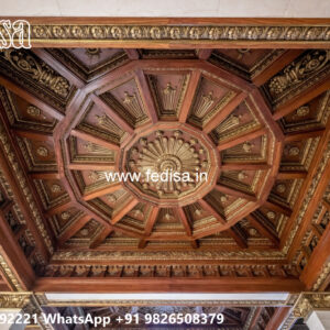Wooden Classic Ceiling Design Office Cabin False Ceiling Design No-8349