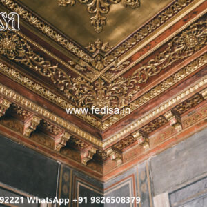 Wooden Classic Ceiling Design Cornice Design Pop No-8362
