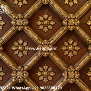 Wooden Classic Ceiling Design Hall Simple Pop Design No-8368