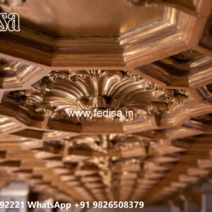 Wooden Classic Ceiling Design Pop Design For Entrance No-8377