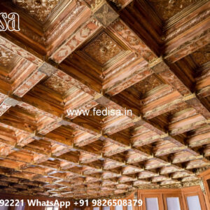 Wooden Classic Ceiling Design Pop Design Chhat Ki No-8388