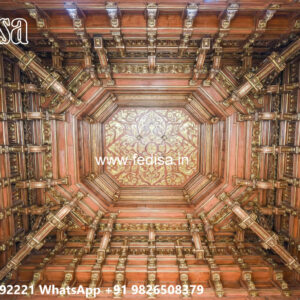 Wooden Classic Ceiling Design Ceiling Design Lobby No-8395