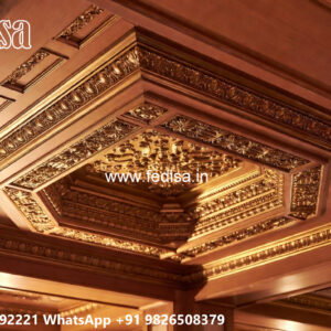 Wooden Classic Ceiling Design Low Ceiling Interior Design No-8406