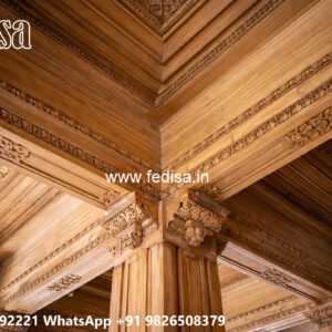 Wooden Classic Ceiling Design Roof Ceiling Pop Design No-8407