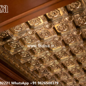 Wooden Classic Ceiling Design Pop Design For Corridor No-8413
