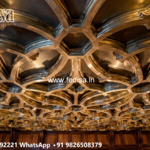 Wooden Classic Ceiling Design Swastik Ceiling Design No-8420