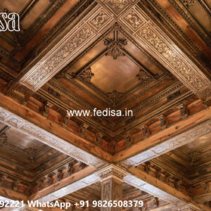 Wooden Classic Ceiling Design Lattice Ceiling Ideas No-8428