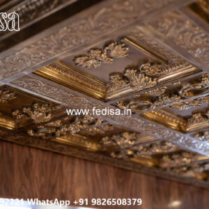 Wooden Classic Ceiling Design Dining Table Pop Design No-8431