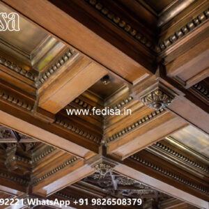 Wooden Classic Ceiling Design Pop Roof Design For Drawing Room No-8432