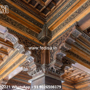 Wooden Classic Ceiling Design Gypsum Room Design No-8434