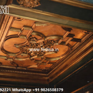 Wooden Classic Ceiling Design False Ceiling Design In Pvc Panels No-8438