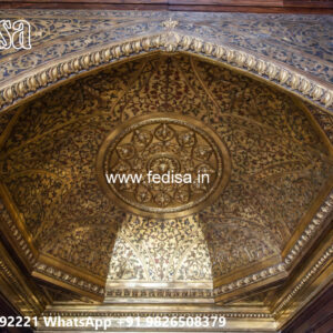 Wooden Classic Ceiling Design Pop Design Mandir No-8460