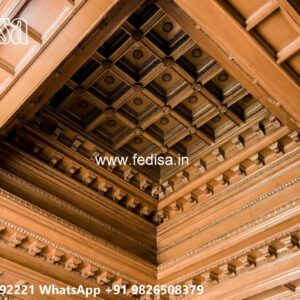Wooden Classic Ceiling Design Simple Bedroom Pop Design No-8466