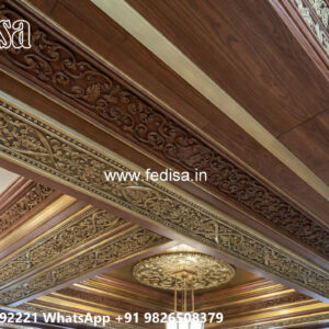 Wooden Classic Ceiling Design Pop False Ceiling Design For Drawing Room No-8468