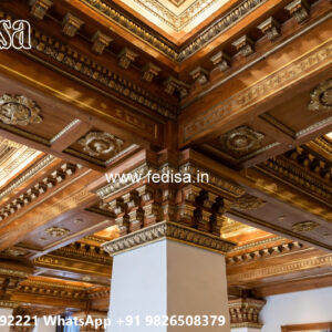 Wooden Classic Ceiling Design Cement Sheet Ceiling Design No-8473