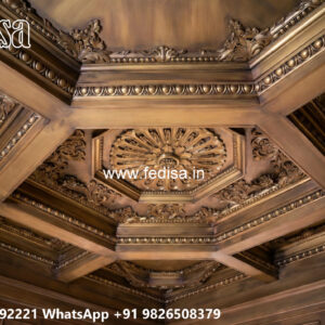 Wooden Classic Ceiling Design Bathroom Ceiling Pop Design No-8486