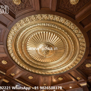 Wooden Classic Ceiling Design Simple Hall Pop Design No-8500