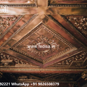 Wooden Classic Ceiling Design Gypsum False Ceiling Design For Hall No-8541