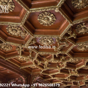 Wooden Classic Ceiling Design Readymade False Ceiling Design No-8544