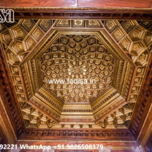 Wooden Classic Ceiling Design Pop Design New 2026 No-8552