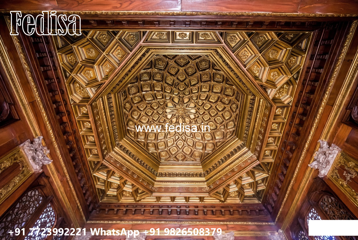 Wooden Classic Ceiling Design Pop Design New 2026 No-8552