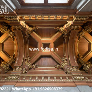 Wooden Classic Ceiling Design Ceiling Design For Cafe No-8567