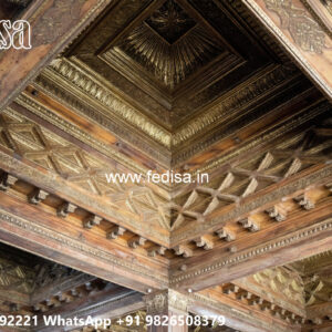 Wooden Classic Ceiling Design Best Bedroom False Ceiling Design No-8575