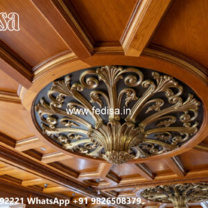 Wooden Classic Ceiling Design Pop Roof Design Plus Minus No-8579