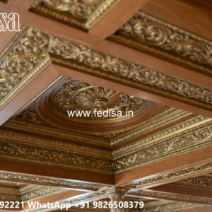 Wooden Classic Ceiling Design Wall Ceiling Design For Drawing Room No-8581