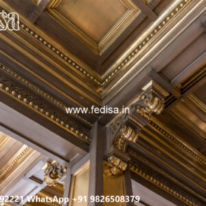 Wooden Classic Ceiling Design Four Ceiling Design Bedroom No-8586