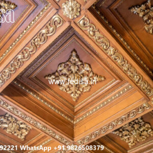 Wooden Classic Ceiling Design Gypsum Tile Ceiling Design No-8592