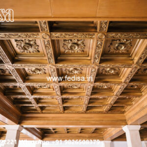Wooden Classic Ceiling Design Plaster Of Paris False Ceiling Design No-8593