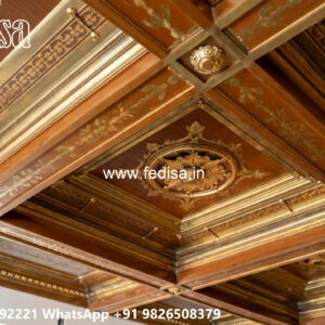 Wooden Classic Ceiling Design Pop Up Ceiling Design No-8605