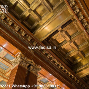 Wooden Classic Ceiling Design Pop Hall Design Plus Minus No-8618