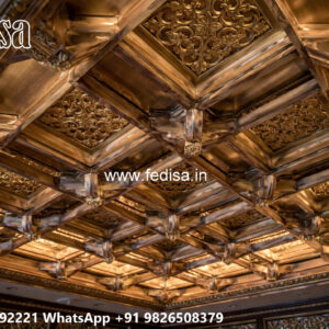 Wooden Classic Ceiling Design New Pop Design For Bedroom No-8633