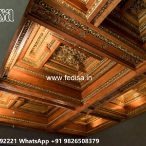 Wooden Classic Ceiling Design Pop False Ceiling Design For Pooja Room No-8640
