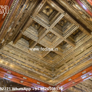 Wooden Classic Ceiling Design Simple Restaurant Ceiling Design No-8641