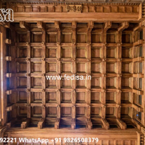Wooden Classic Ceiling Design Four Ceiling Pop Ke Design No-8654