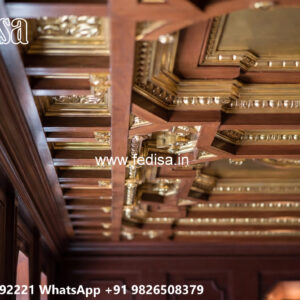 Wooden Classic Ceiling Design House Hall Pop Design No-8657