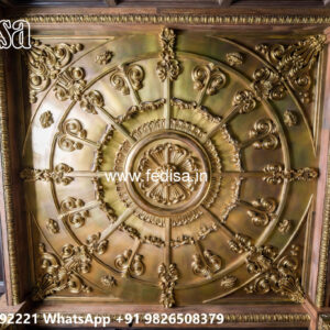 Wooden Classic Ceiling Design Pop Design For Pooja Mandir No-8664
