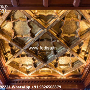 Wooden Classic Ceiling Design Simple Plaster Of Paris Designs No-8667