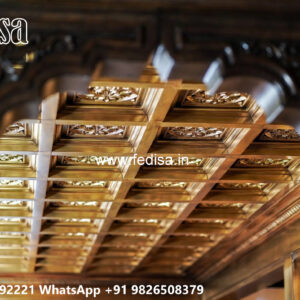 Wooden Classic Ceiling Design Low Ceiling Living Room Ideas No-8692