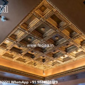 Wooden Classic Ceiling Design Veneer False Ceiling Design No-8721