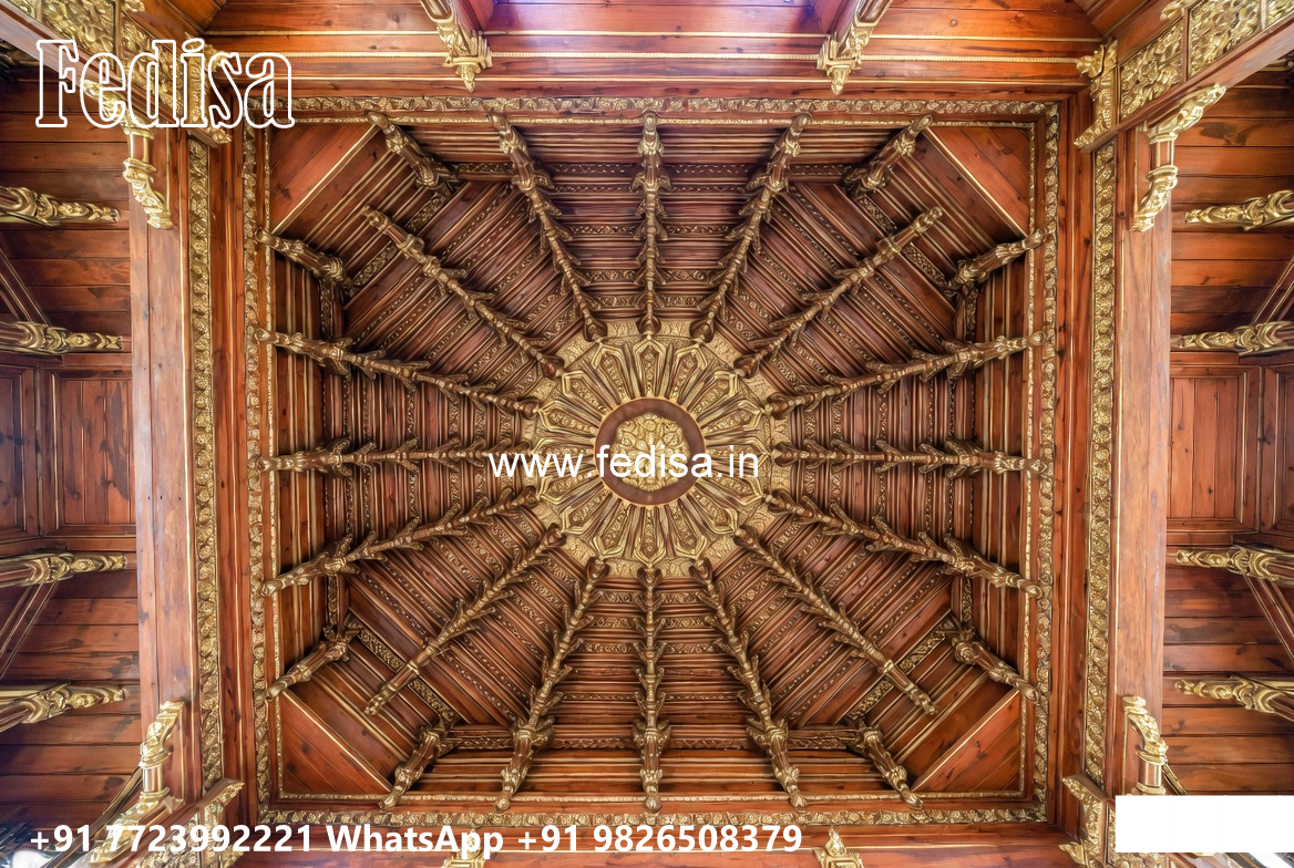 Wooden Classic Ceiling Design Corner Ceiling Decor No-8731