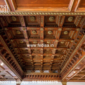 Wooden Classic Ceiling Design Trending Pop Design No-8750