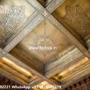 Wooden Classic Ceiling Design Bedroom Ceiling Paint Ideas No-8762