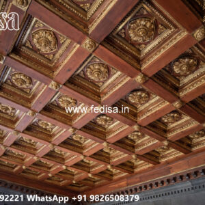 Wooden Classic Ceiling Design Pop Design Square Shape No-8764