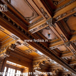 Wooden Classic Ceiling Design Pvc Ceiling Hall Design No-8768