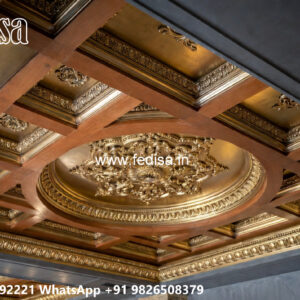 Wooden Classic Ceiling Design High Ceiling Living Room Lighting Ideas No-8788